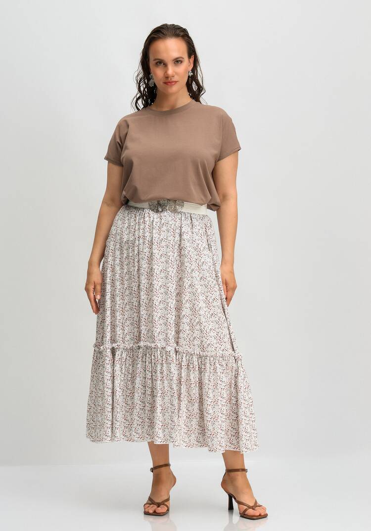 Юбка на резинке и с воланом по низу шир.  750, рис. 19