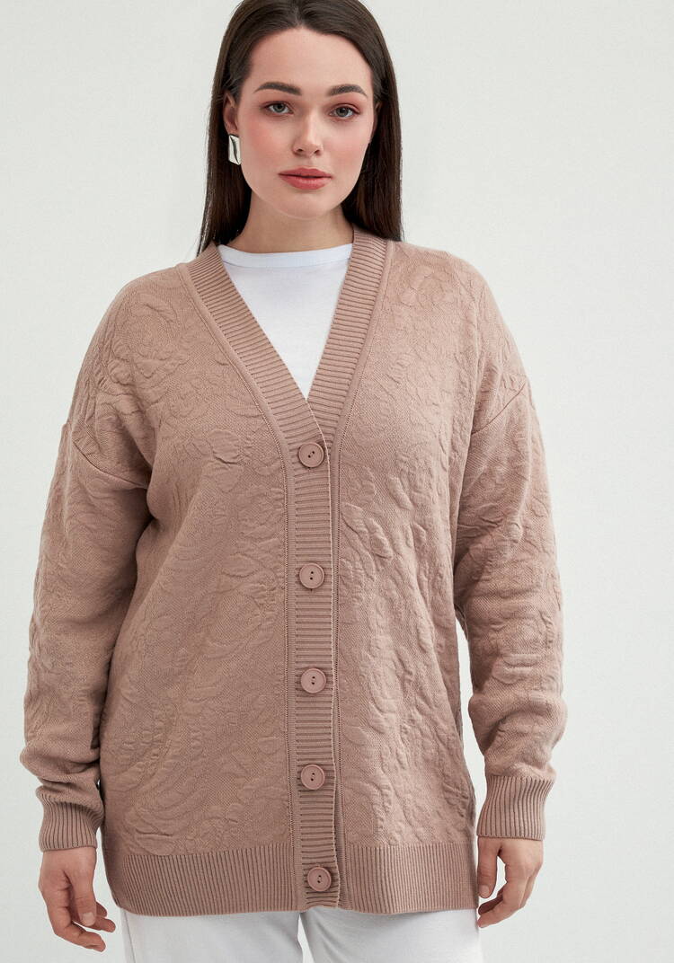 Кардиган с V-образным вырезом свободный шир.  750, рис. 4