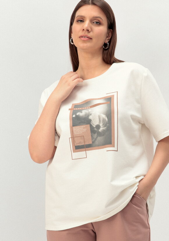 Комплект брючный с принтом на футболке шир.  580, рис. 10