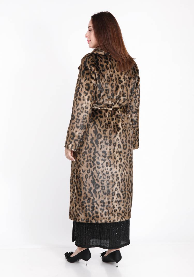 Шуба с леопардовым принтом шир.  750, рис. 3