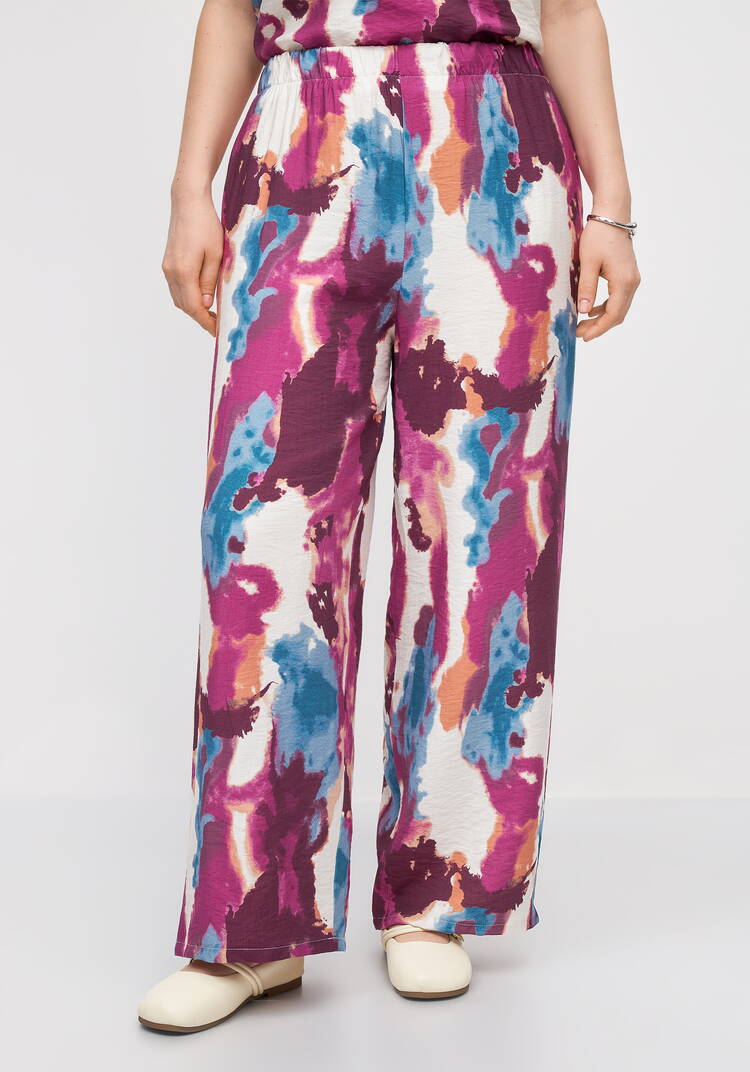 Костюм блуза и брюки с принтом шир.  750, рис. 4