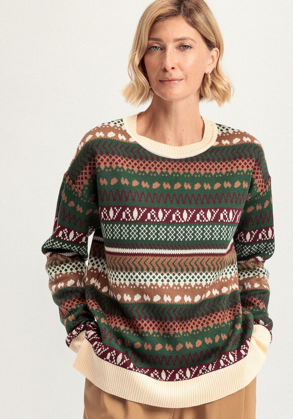 Джемпер со скандинавским рисунком шир.  580, рис. 1