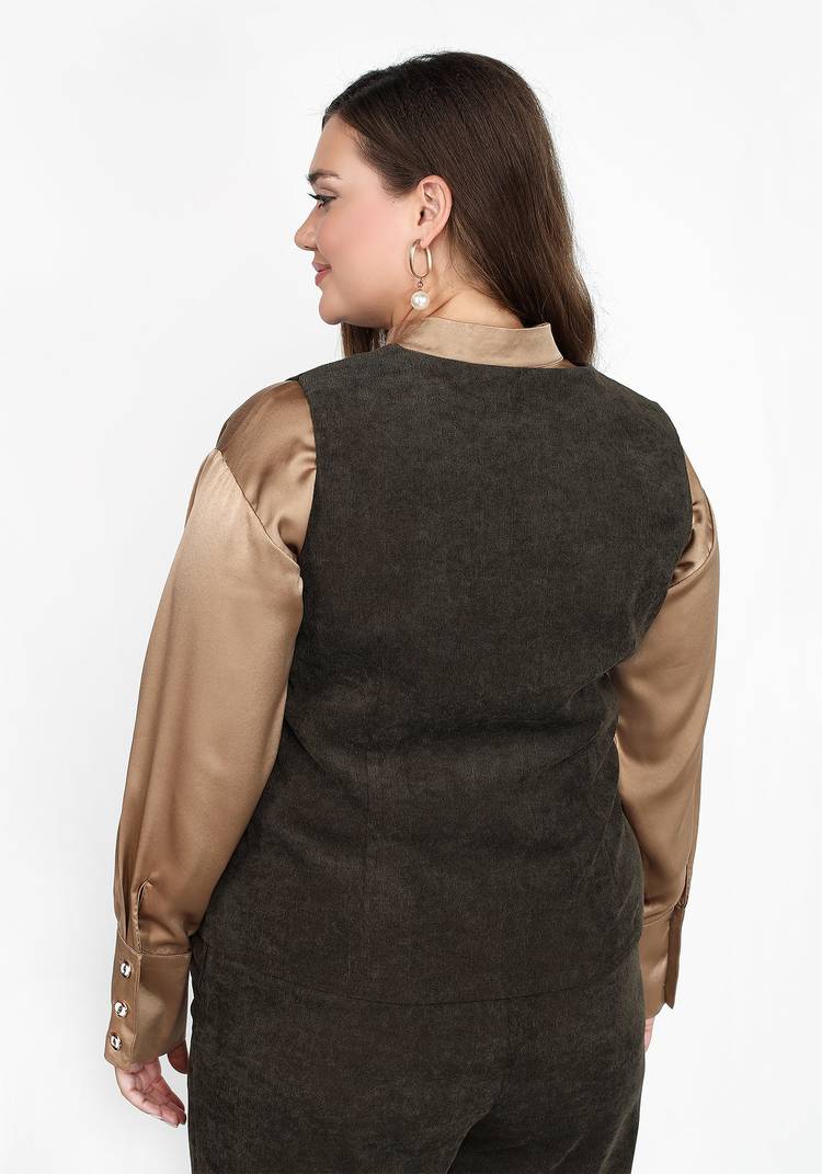 Жилет из вельвета шир.  750, рис. 6