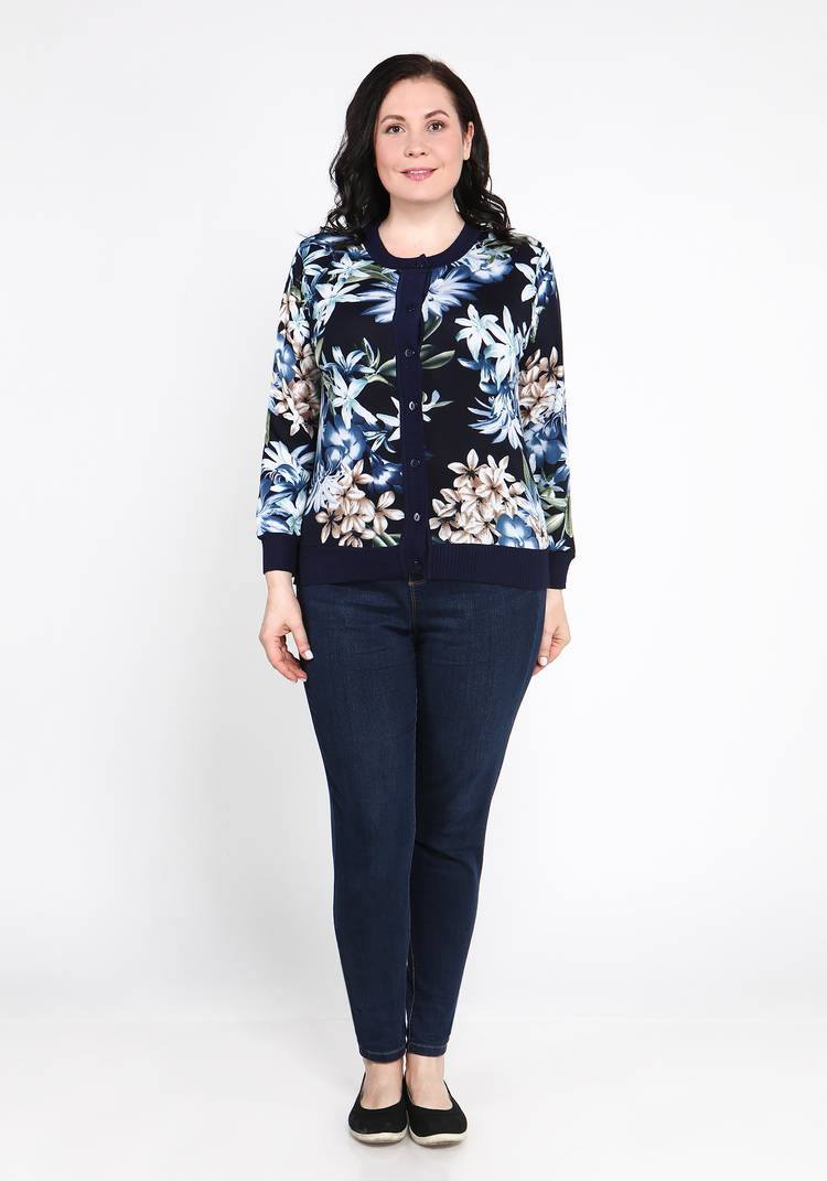 Кардиган Цветочная иллюзия шир.  750, рис. 13