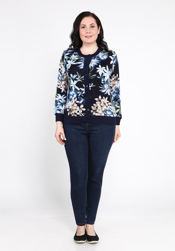 Кардиган Цветочная иллюзия шир.  580, рис. 13