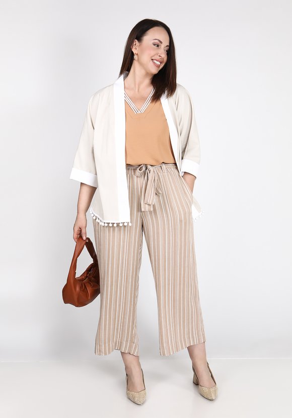 Брюки-кюлоты в полоску шир.  580, рис. 7