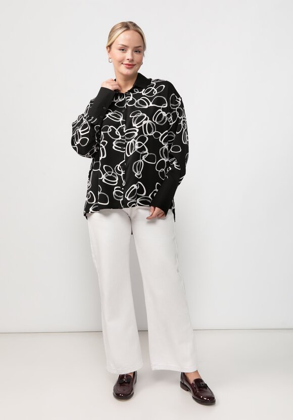 Блуза комбинированная со спущенным рукавом шир.  580, рис. 9