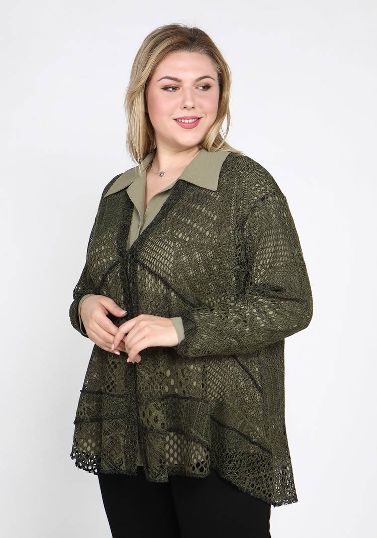 Кардиган из кружевного полотна шир.  750, рис. 4