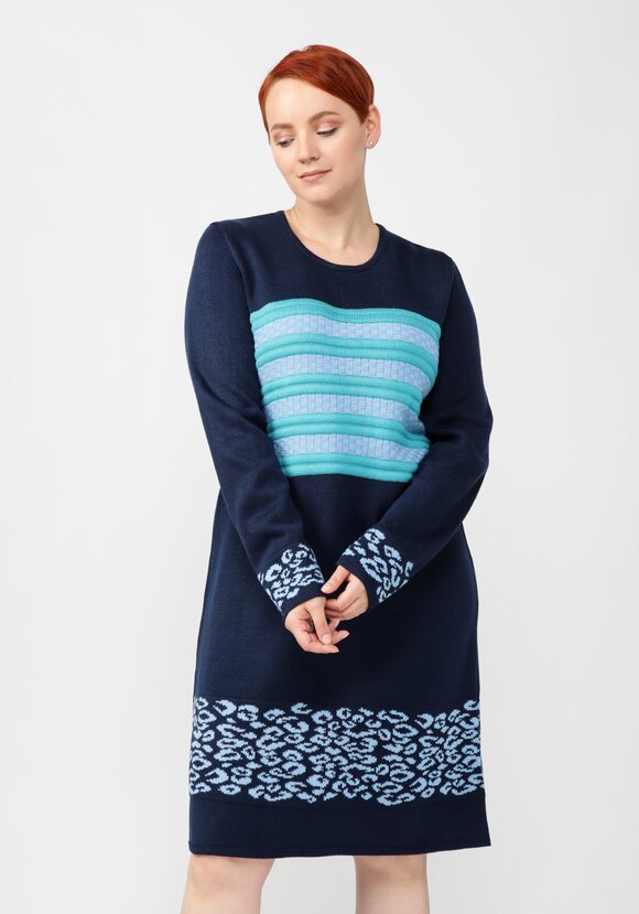 Платье с анималистичным принтом шир.  580, рис. 5