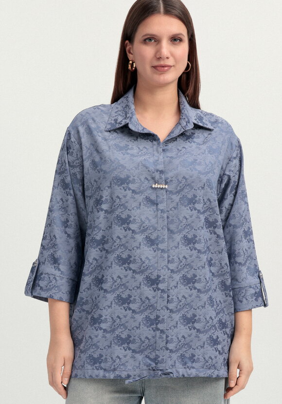 Блуза из шелка с рисунком шир.  580, рис. 4