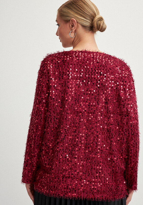 Джемпер с объемным ворсом и паетками шир.  580, рис. 3