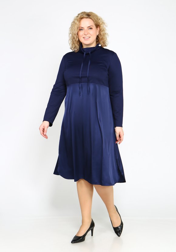 Платье с атласной юбкой шир.  580, рис. 6