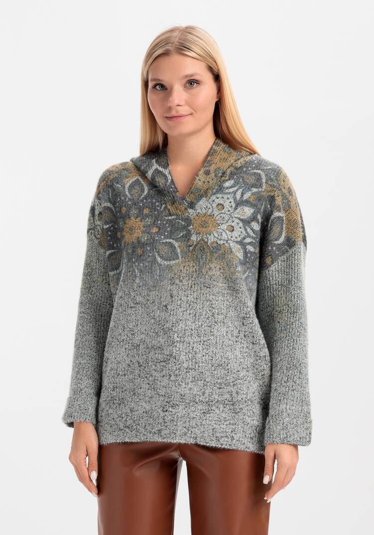 Джемпер Цветочное наслаждение шир.  750, рис. 10