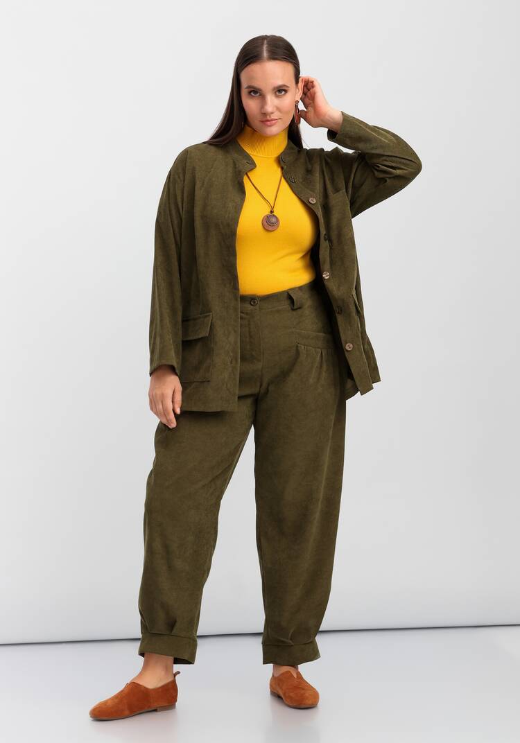 Брюки-бананы с манжетами по низу шир.  750, рис. 10