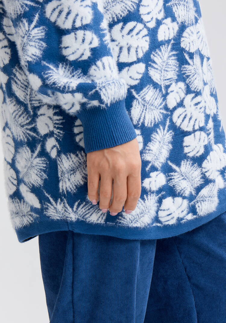 Туника пушистая с принтом шир.  750, рис. 18