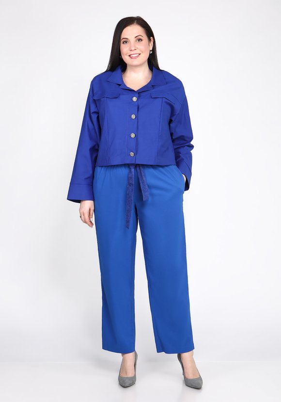 Брюки свободные с декоративным поясом шир.  580, рис. 7