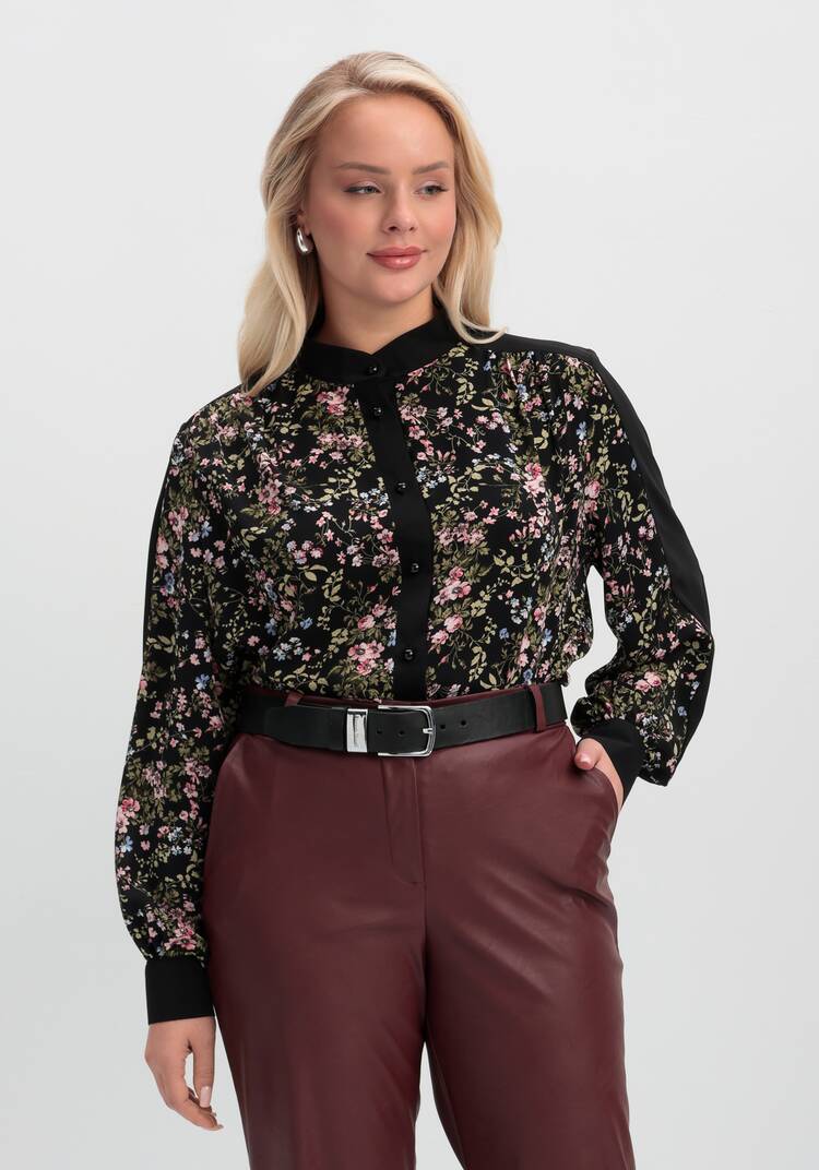 Блуза комбинированная прямого кроя шир.  750, рис. 8