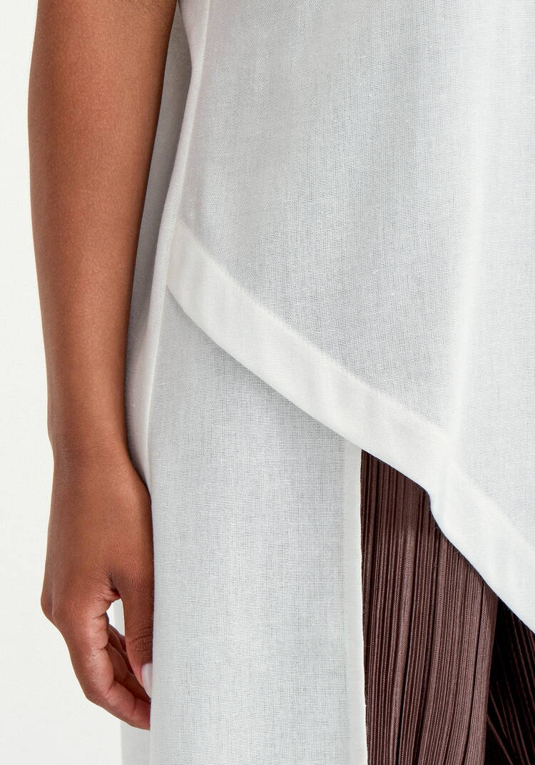 Туника изo льна с ассиметричным кроем шир.  750, рис. 14