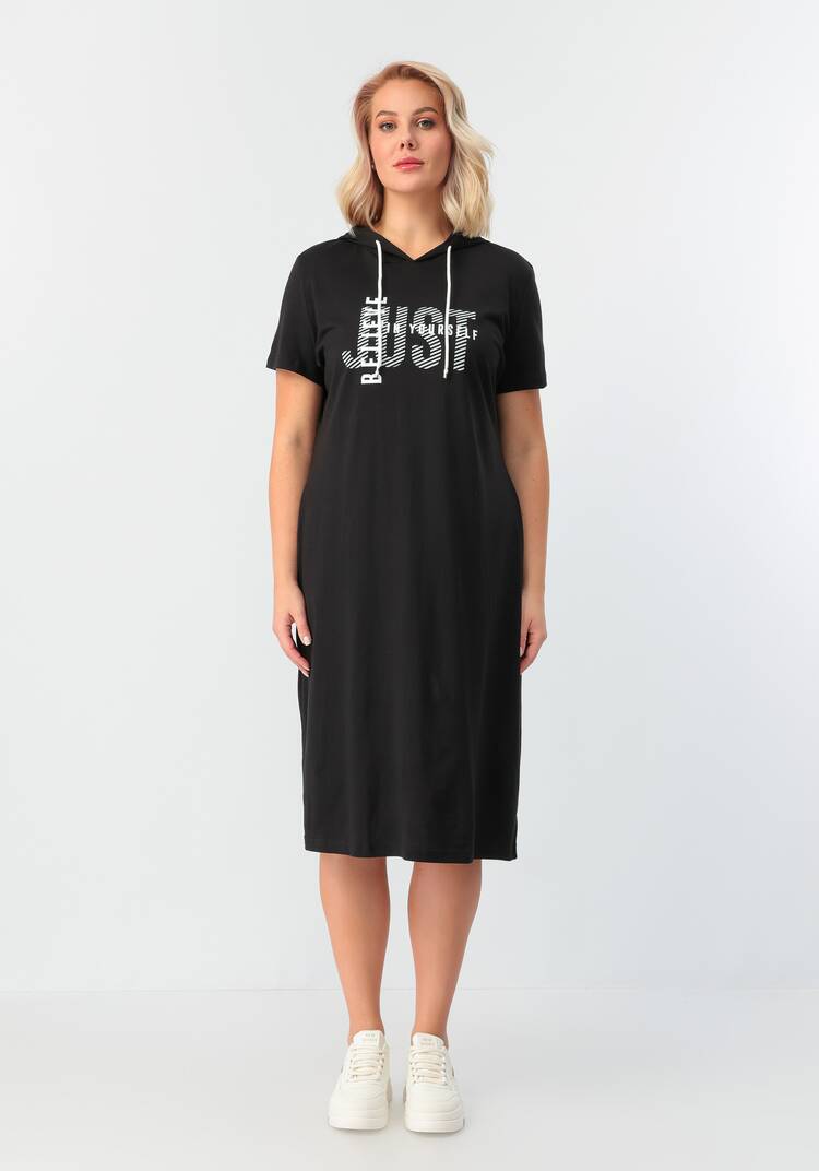 Платье с капюшоном свободного кроя шир.  750, рис. 34