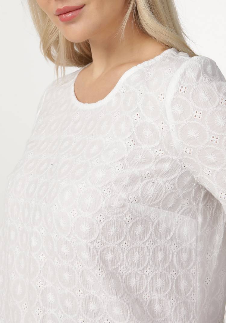 Блуза из шитья с воланом по низу рукава шир.  750, рис. 4