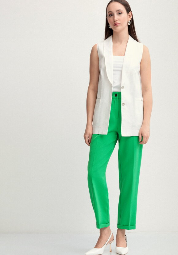 Жилет изо льна на пуговицах шир.  580, рис. 2