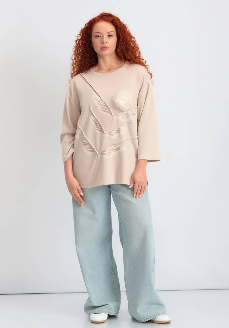 Блуза прямого кроя Катрин шир.  750, рис. 8