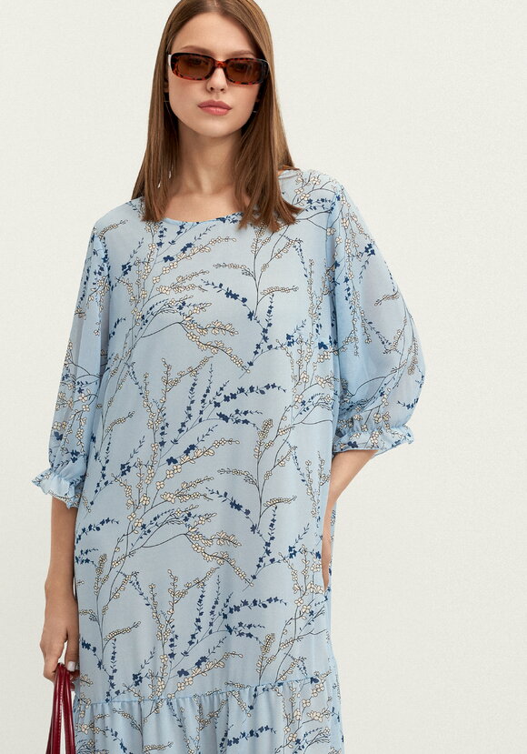 Платье с цветочным принтом шифоновое шир.  580, рис. 2
