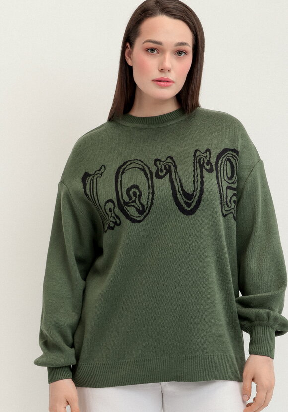 Джемпер с жаккардовой надписью шир.  580, рис. 12