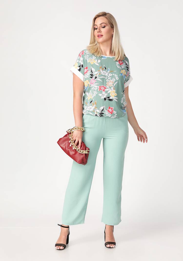 Блуза Цветочный день шир.  750, рис. 4