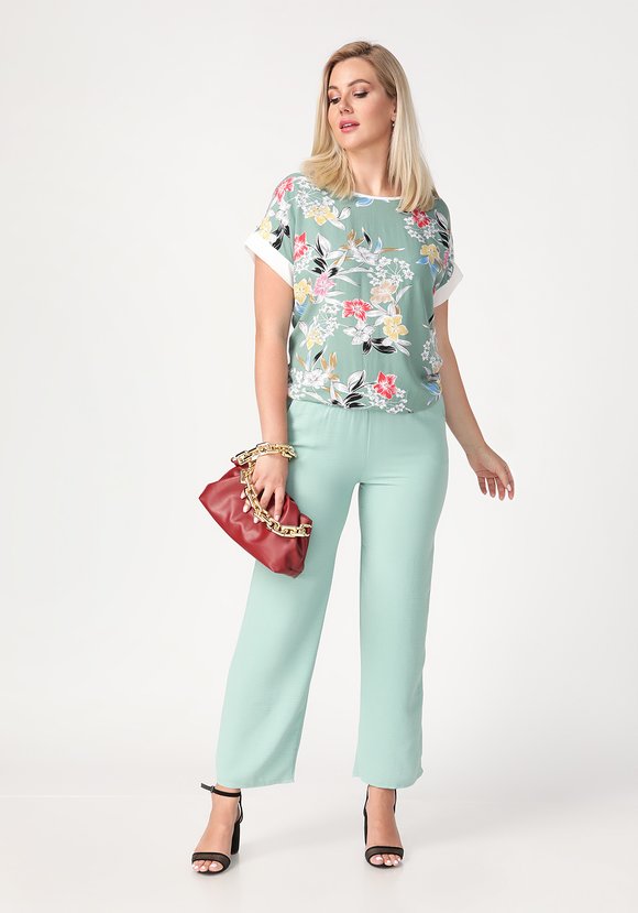 Блуза Цветочный день шир.  580, рис. 4