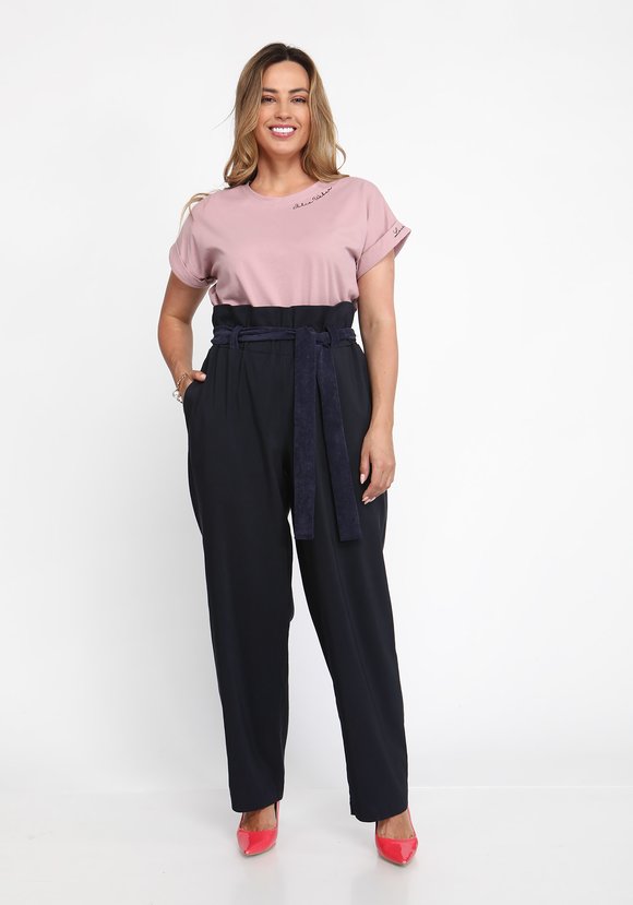 Брюки свободные с декоративным поясом шир.  580, рис. 11