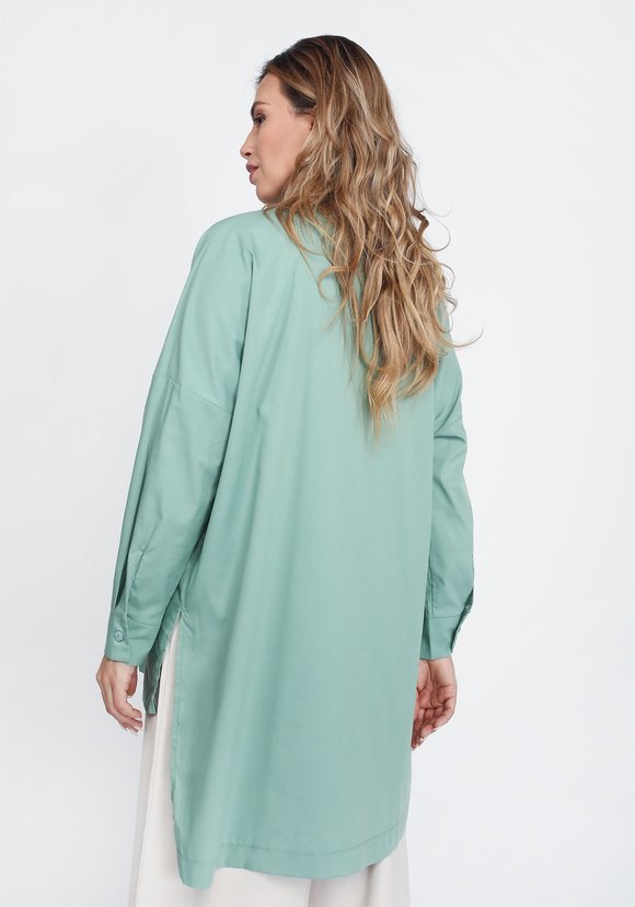 Блуза с карманами и асимметричным низом шир.  580, рис. 8