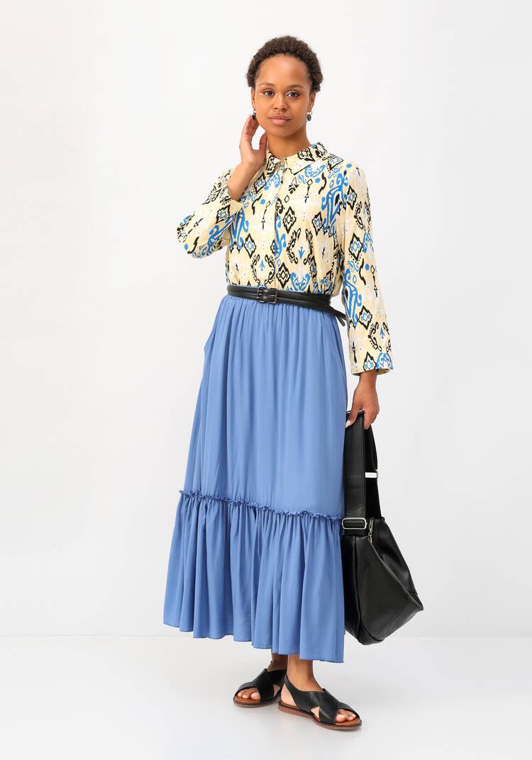 Юбка с воланом с резинкой на талии шир.  750, рис. 14