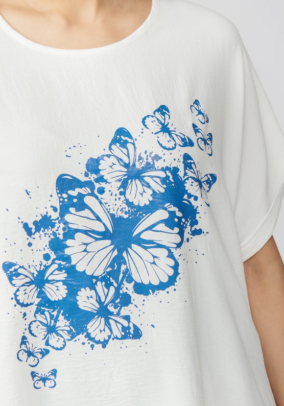 Комплект с ярким принтом на блузе шир.  580, рис. 6