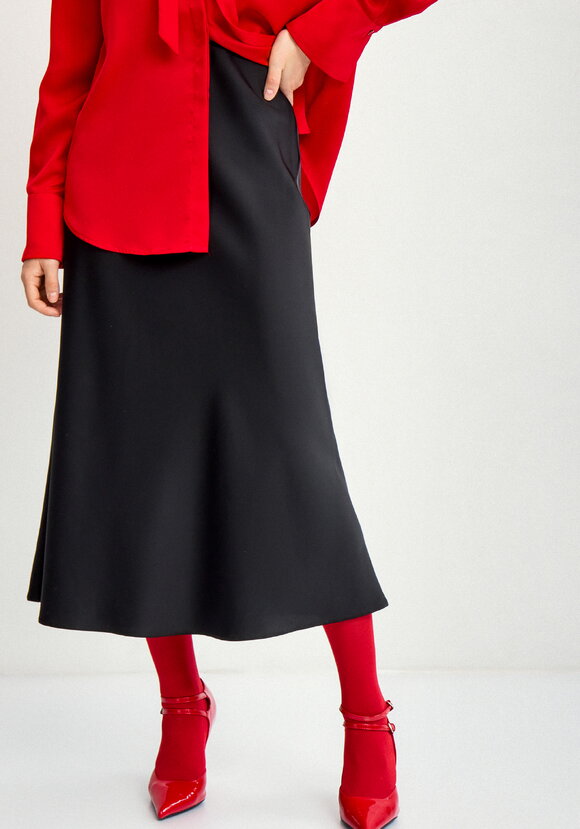 Юбка шелковая А-образного кроя шир.  580, рис. 8