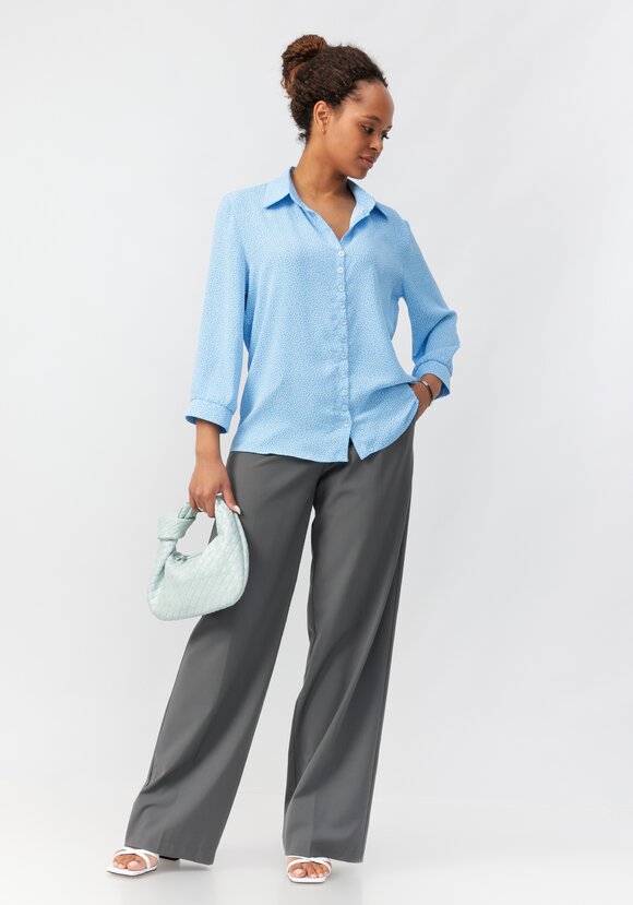 Блуза в горох с декоративными пуговицами шир.  580, рис. 12