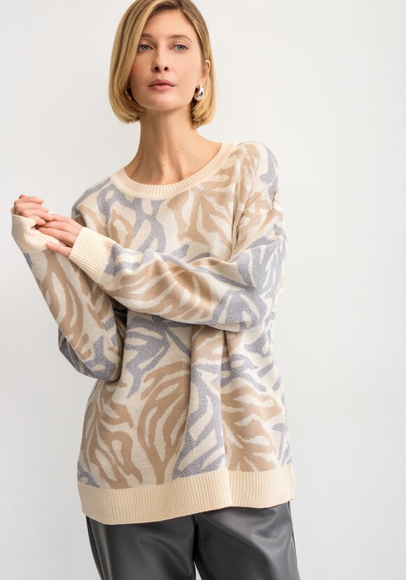 Джемпер с растительным принтом и манжетами шир.  580, рис. 21