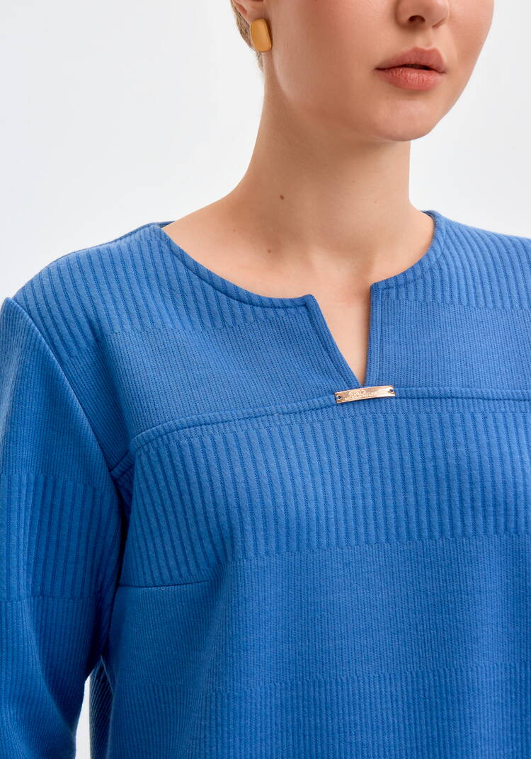 Блуза из трикотажа с кокеткой-впереди шир.  750, рис. 13