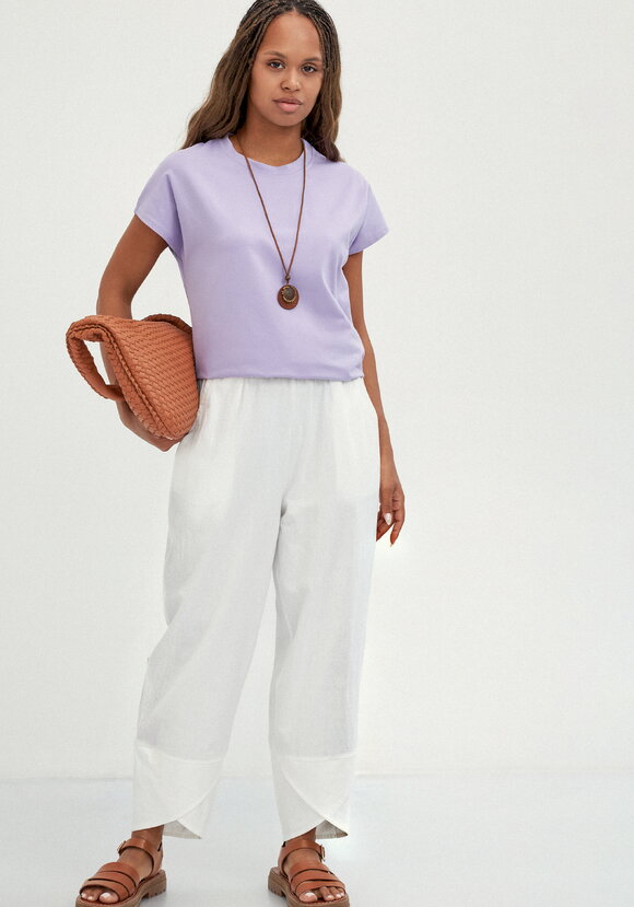 Брюки-тюльпан на резинке шир.  580, рис. 1