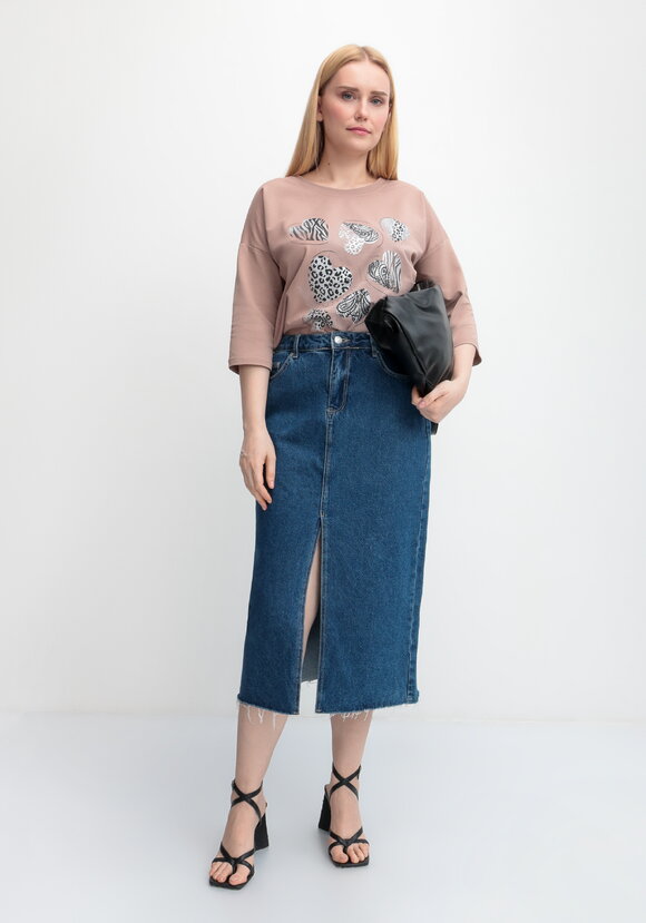 Блуза с принтом Сердца шир.  580, рис. 8