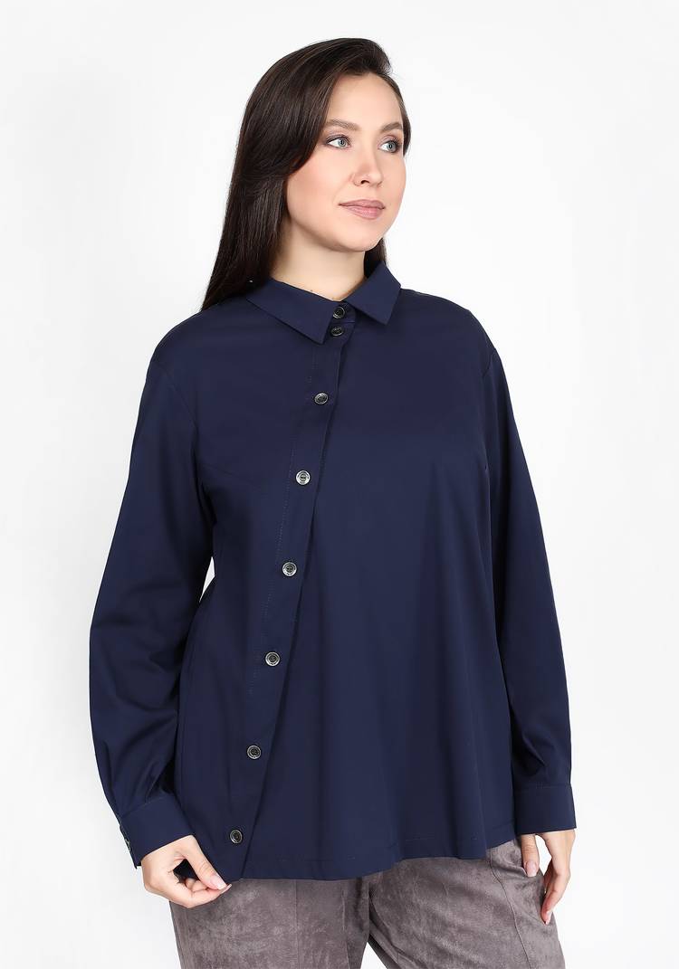 Блуза с ассиметричной застежкой на пуговицы шир.  750, рис. 1