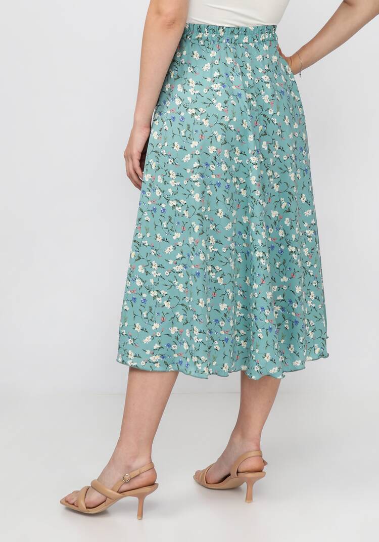 Комплект: блузат+юбка c цветочным принтом шир.  750, рис. 26