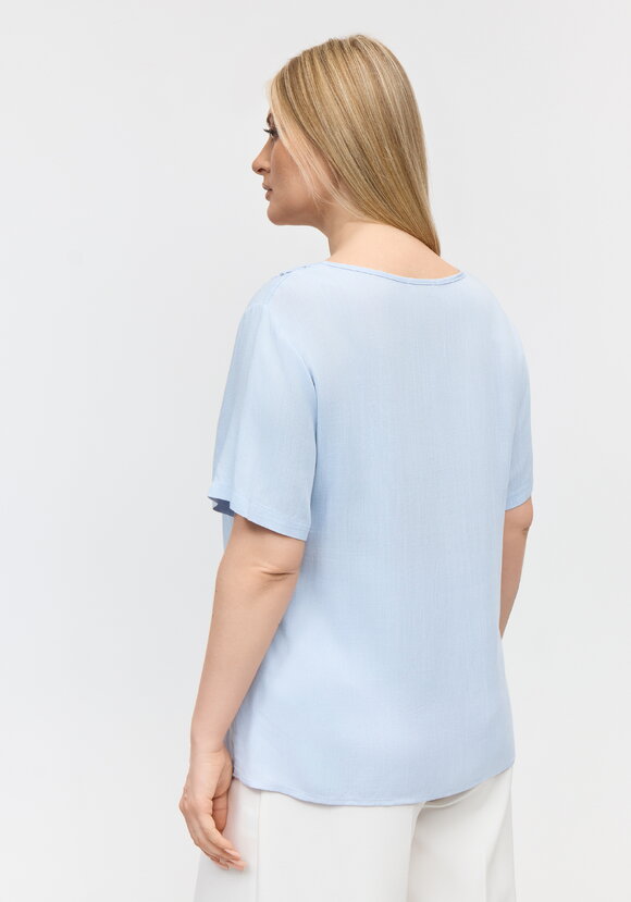 Блуза с кружевной отделкой свободного кроя шир.  580, рис. 9