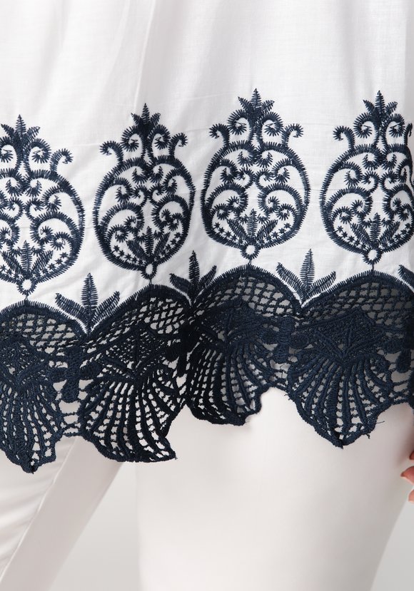 Блуза Роскошь кружева шир.  580, рис. 4