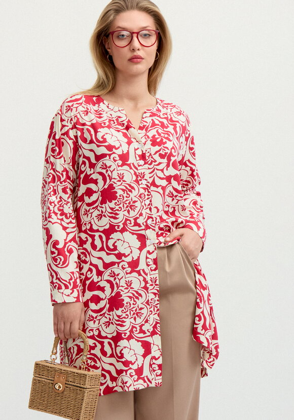 Блуза удлинённая с карманами шир.  580, рис. 24