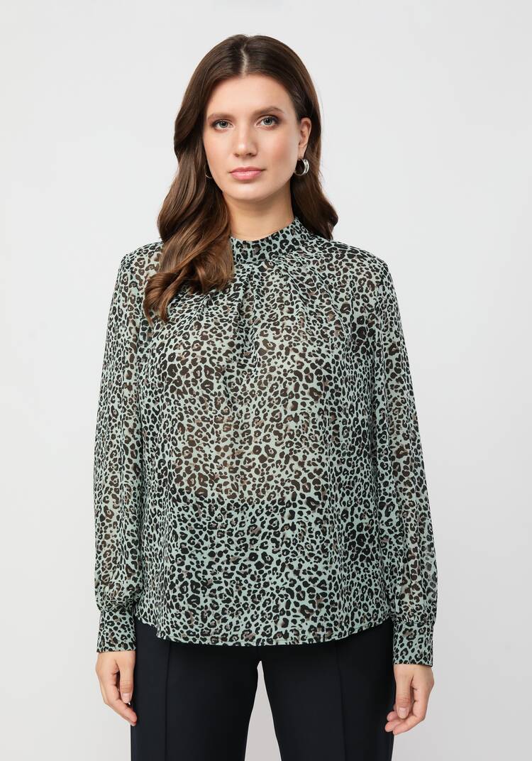 Блуза с принтом леопард шир.  750, рис. 4