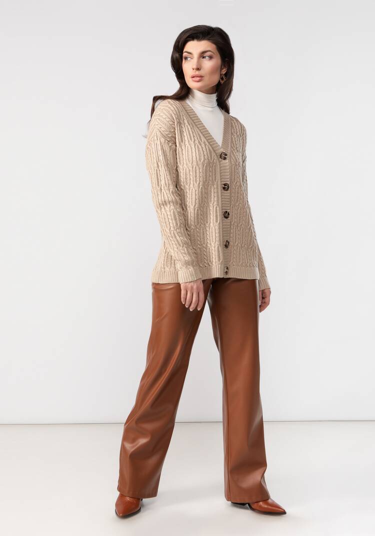 Кардиган удлиненный с объемными косами шир.  750, рис. 9