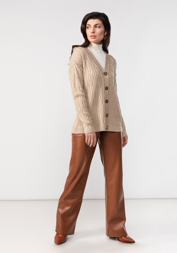 Кардиган удлиненный с объемными косами шир.  580, рис. 9