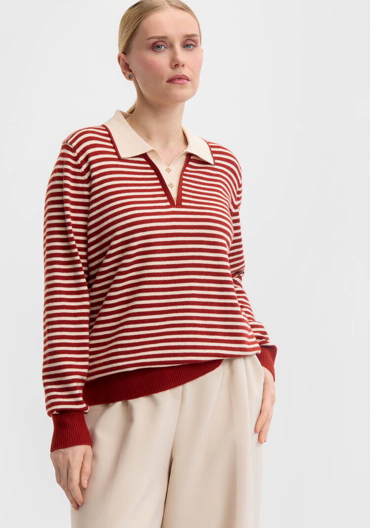 Трикотажный джемпер в полоску шир.  750, рис. 13