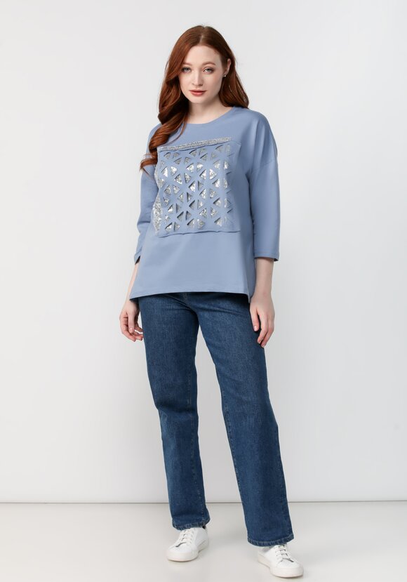 Джемпер Сверкающий принт шир.  580, рис. 24